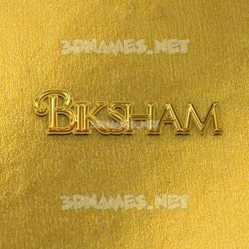 biksham in All Gold style - 3D name wallpaper biksham in All Gold style - 3D name wallpaper