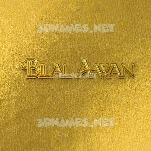 bilal awan in All Gold style - 3D name wallpaper bilal awan in All Gold style - 3D name wallpaper