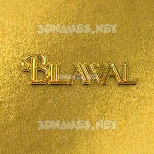 bilawal in All Gold style - 3D name wallpaper