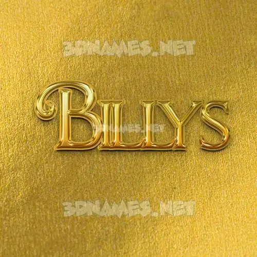 billys in All Gold style - 3D name wallpaper