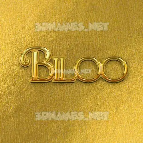 biloo in All Gold style - 3D name wallpaper biloo in All Gold style - 3D name wallpaper