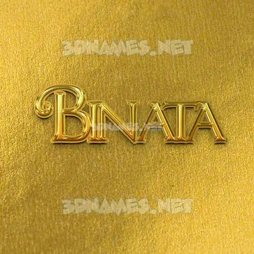 binata in All Gold style - 3D name wallpaper binata in All Gold style - 3D name wallpaper