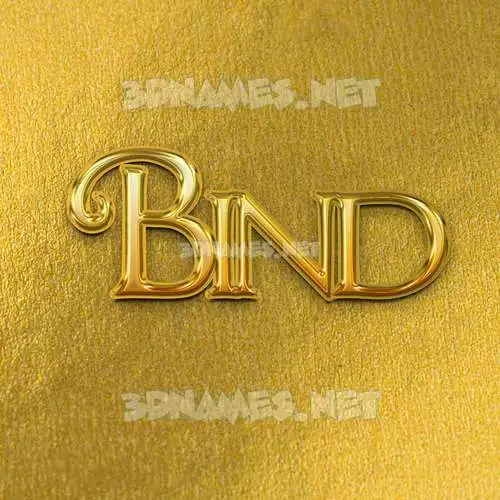 bind in All Gold style - 3D name wallpaper bind in All Gold style - 3D name wallpaper
