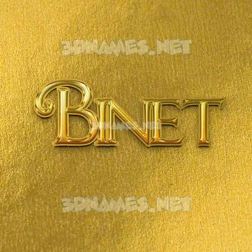 binet in All Gold style - 3D name wallpaper binet in All Gold style - 3D name wallpaper