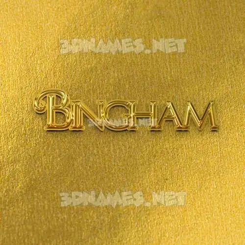 bingham in All Gold style - 3D name wallpaper bingham in All Gold style - 3D name wallpaper