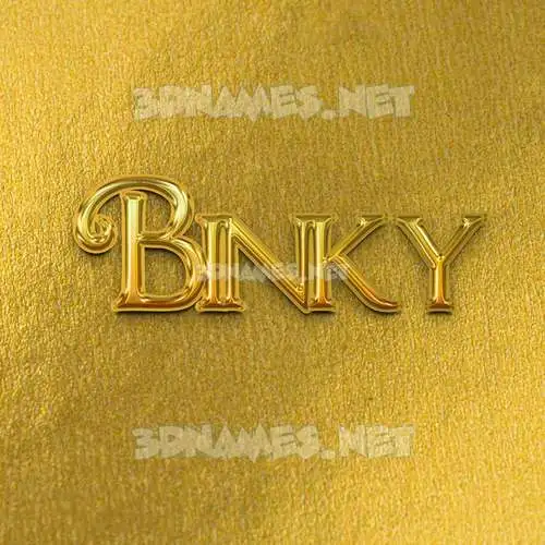 binky in All Gold style - 3D name wallpaper binky in All Gold style - 3D name wallpaper