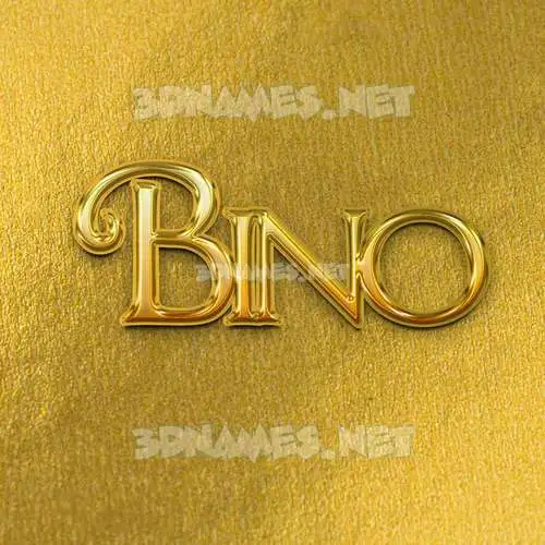 bino in All Gold style - 3D name wallpaper bino in All Gold style - 3D name wallpaper
