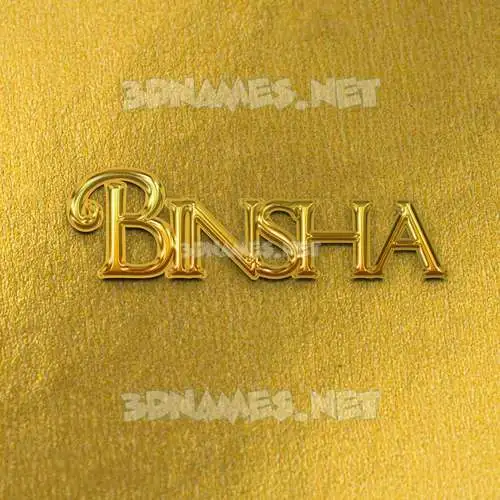 binsha in All Gold style - 3D name wallpaper binsha in All Gold style - 3D name wallpaper