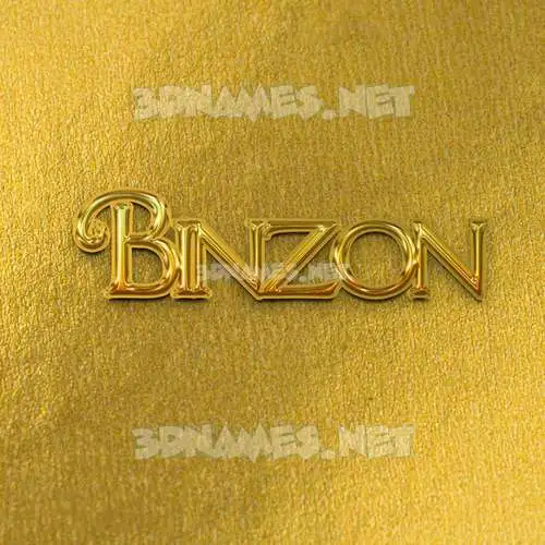 binzon in All Gold style - 3D name wallpaper binzon in All Gold style - 3D name wallpaper
