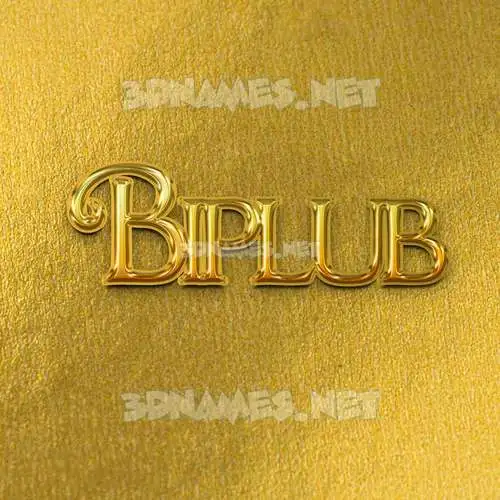 biplub in All Gold style - 3D name wallpaper biplub in All Gold style - 3D name wallpaper