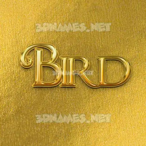 bird in All Gold style - 3D name wallpaper bird in All Gold style - 3D name wallpaper