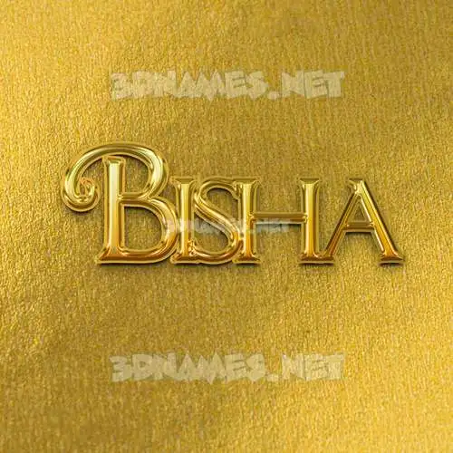 bisha in All Gold style - 3D name wallpaper bisha in All Gold style - 3D name wallpaper