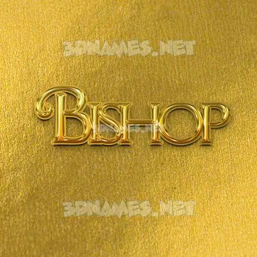 bishop in All Gold style - 3D name wallpaper bishop in All Gold style - 3D name wallpaper