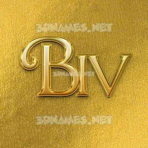 biv in All Gold style - 3D name wallpaper biv in All Gold style - 3D name wallpaper
