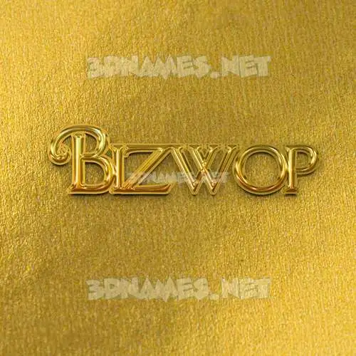 bizwop in All Gold style - 3D name wallpaper bizwop in All Gold style - 3D name wallpaper