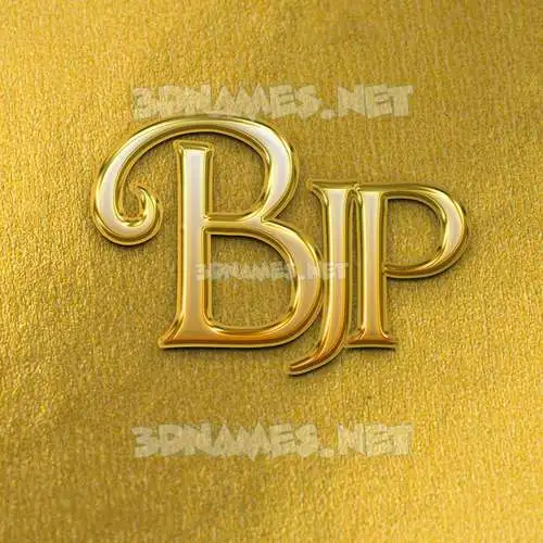 bjp in All Gold style - 3D name wallpaper bjp in All Gold style - 3D name wallpaper