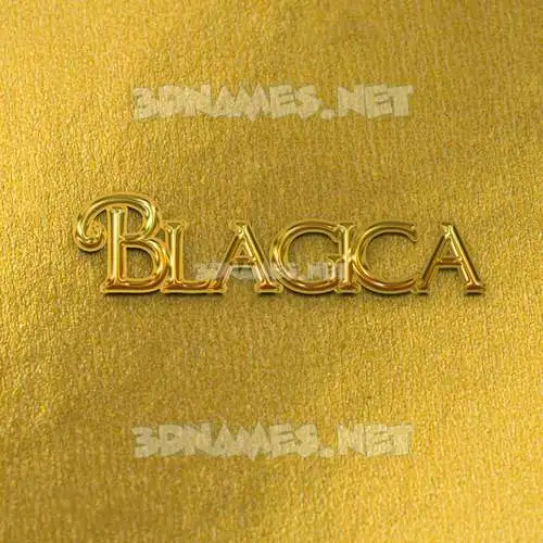 blagica in All Gold style - 3D name wallpaper