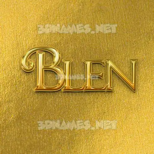 blen in All Gold style - 3D name wallpaper blen in All Gold style - 3D name wallpaper