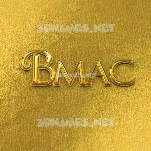 bmac in All Gold style - 3D name wallpaper bmac in All Gold style - 3D name wallpaper