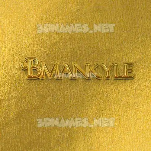bmankyle in All Gold style - 3D name wallpaper