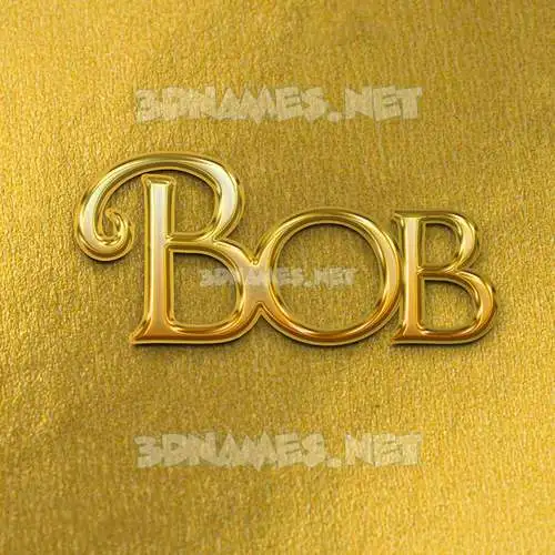 bob in All Gold style - 3D name wallpaper bob in All Gold style - 3D name wallpaper