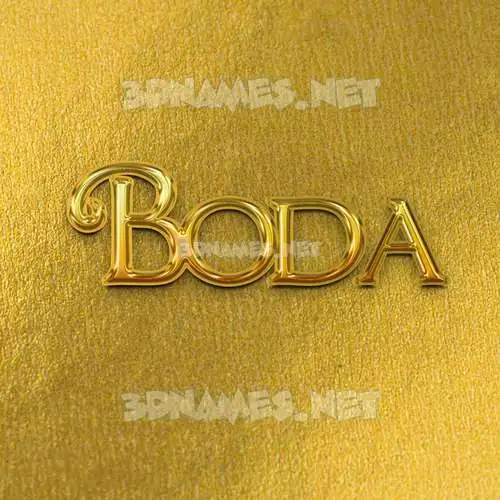 boda in All Gold style - 3D name wallpaper boda in All Gold style - 3D name wallpaper