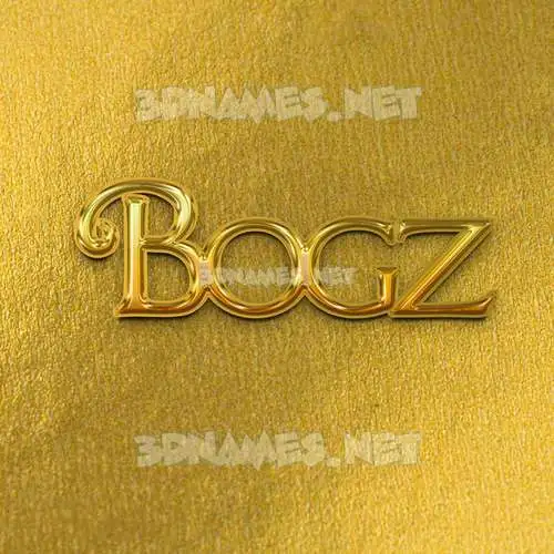 bogz in All Gold style - 3D name wallpaper bogz in All Gold style - 3D name wallpaper