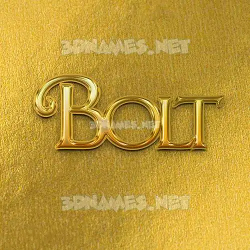 bolt in All Gold style - 3D name wallpaper
