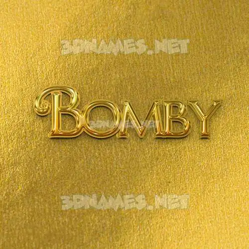 bomby in All Gold style - 3D name wallpaper bomby in All Gold style - 3D name wallpaper