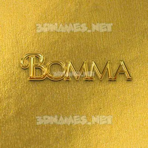 bomma in All Gold style - 3D name wallpaper bomma in All Gold style - 3D name wallpaper