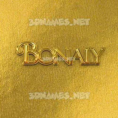 bonaly in All Gold style - 3D name wallpaper