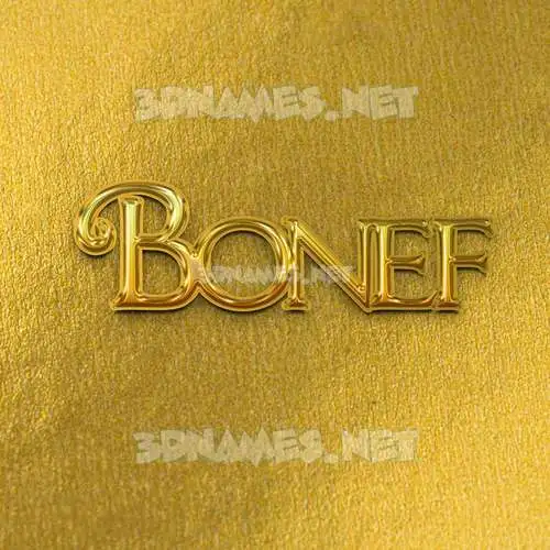 bonef in All Gold style - 3D name wallpaper bonef in All Gold style - 3D name wallpaper