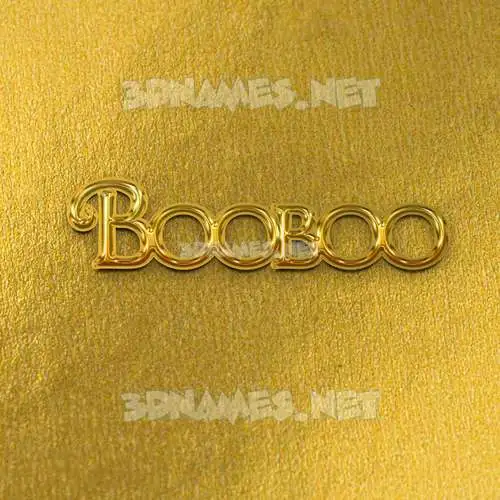 booboo in All Gold style - 3D name wallpaper