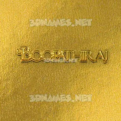 boopathiraj in All Gold style - 3D name wallpaper