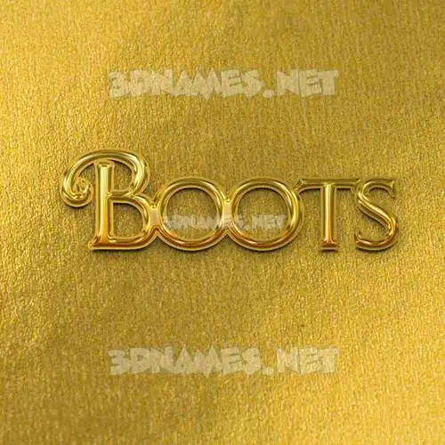 boots in All Gold style - 3D name wallpaper boots in All Gold style - 3D name wallpaper