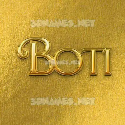 boti in All Gold style - 3D name wallpaper boti in All Gold style - 3D name wallpaper