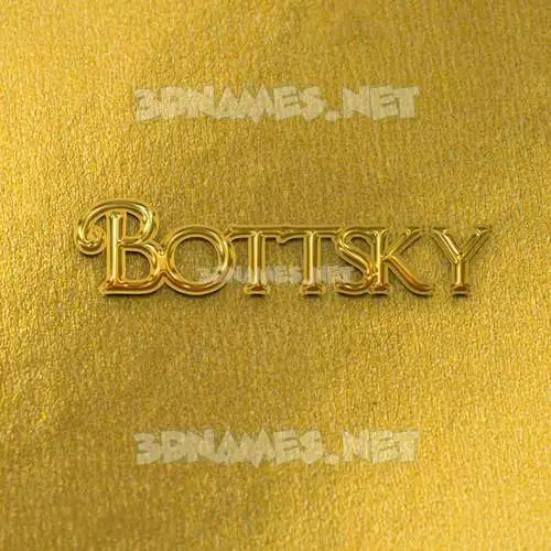 bottsky in All Gold style - 3D name wallpaper bottsky in All Gold style - 3D name wallpaper