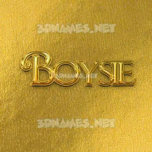 boysie in All Gold style - 3D name wallpaper