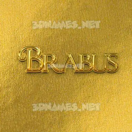 brabus in All Gold style - 3D name wallpaper brabus in All Gold style - 3D name wallpaper