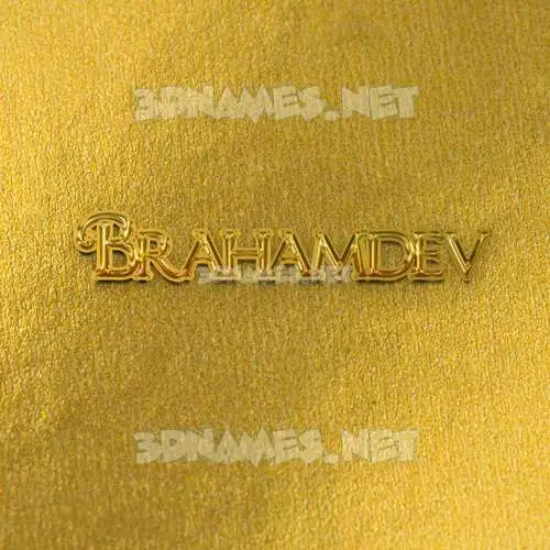 brahamdev in All Gold style - 3D name wallpaper