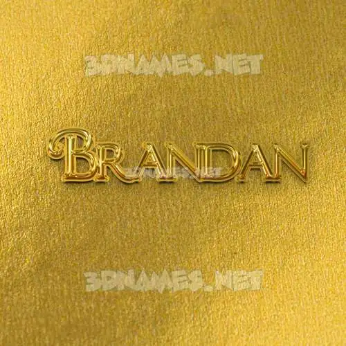 brandan in All Gold style - 3D name wallpaper