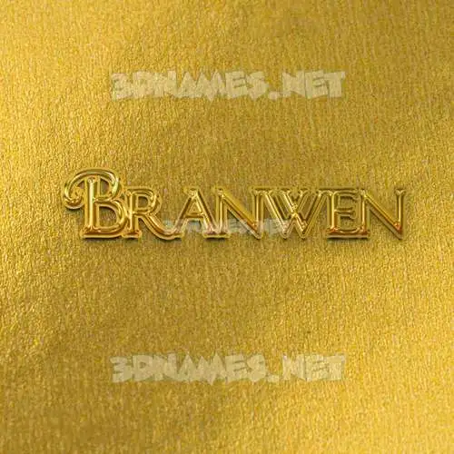 branwen in All Gold style - 3D name wallpaper