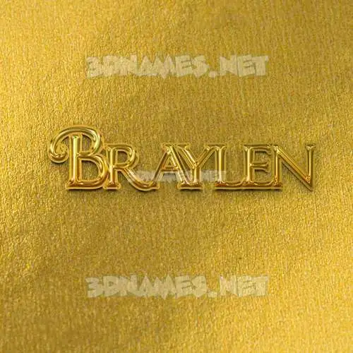 braylen in All Gold style - 3D name wallpaper