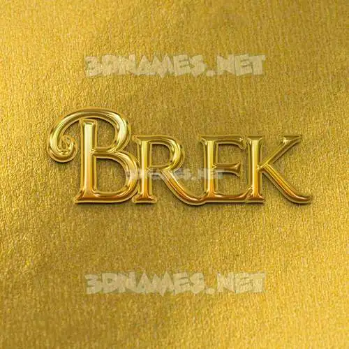brek in All Gold style - 3D name wallpaper brek in All Gold style - 3D name wallpaper
