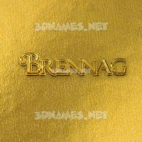 brennag in All Gold style - 3D name wallpaper brennag in All Gold style - 3D name wallpaper