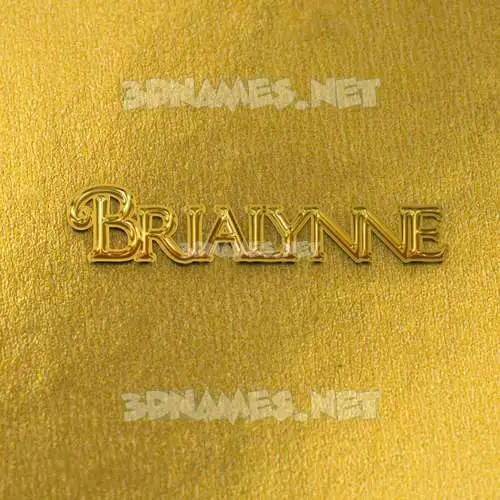 brialynne in All Gold style - 3D name wallpaper