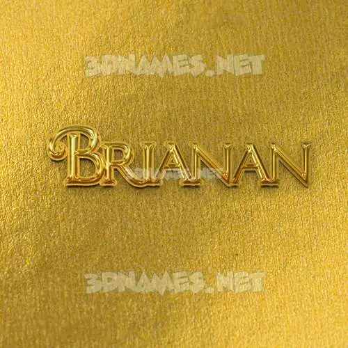 brianan in All Gold style - 3D name wallpaper