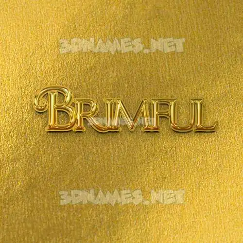 brimful in All Gold style - 3D name wallpaper
