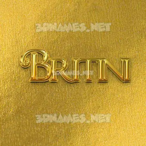 britini in All Gold style - 3D name wallpaper britini in All Gold style - 3D name wallpaper