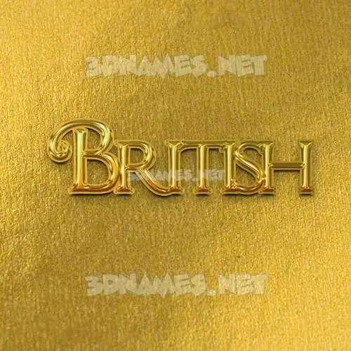 british in All Gold style - 3D name wallpaper british in All Gold style - 3D name wallpaper